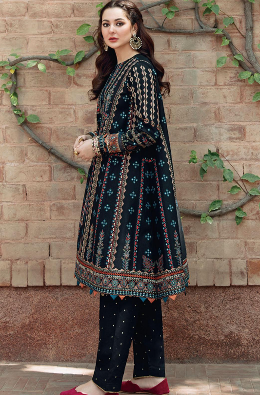 Jazmine - 3PC Lawn Embroidered Suit - BFB0204