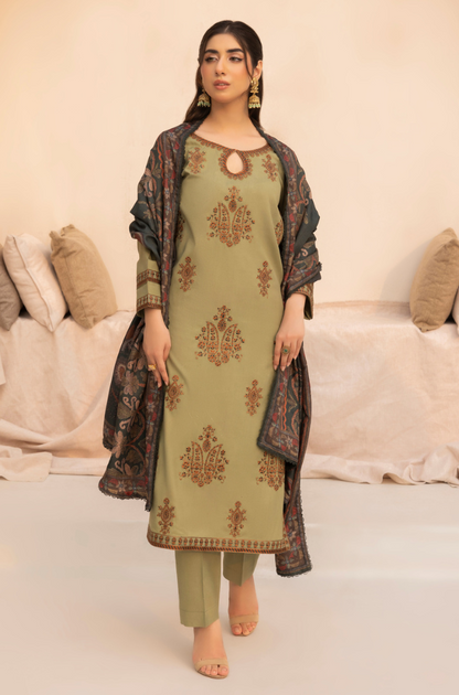 Mohagni - 3PC Lawn Embroidered Suit - BFU0074