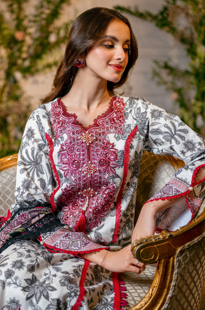 Sapphire - 3PC Lawn Digital Printed Suit - FFU0182 - Farakh Fabrics