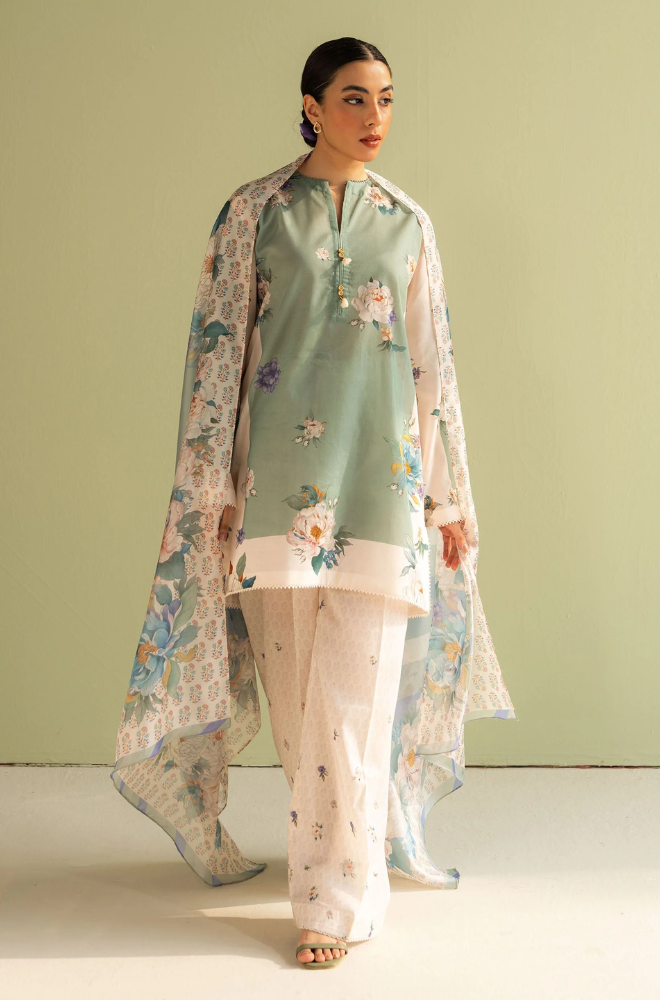 COCO by Zara Shahjahan - 3PC Lawn Digital Printed Suit- BFU0100