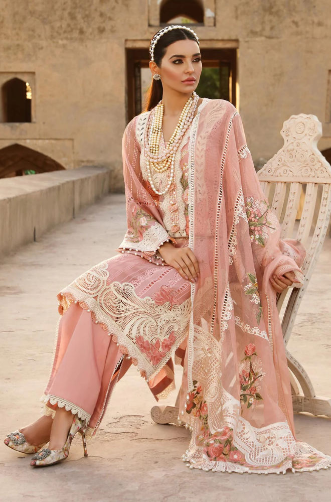 Crimson - 3PC Lawn Embroidered Suit - FFU0184