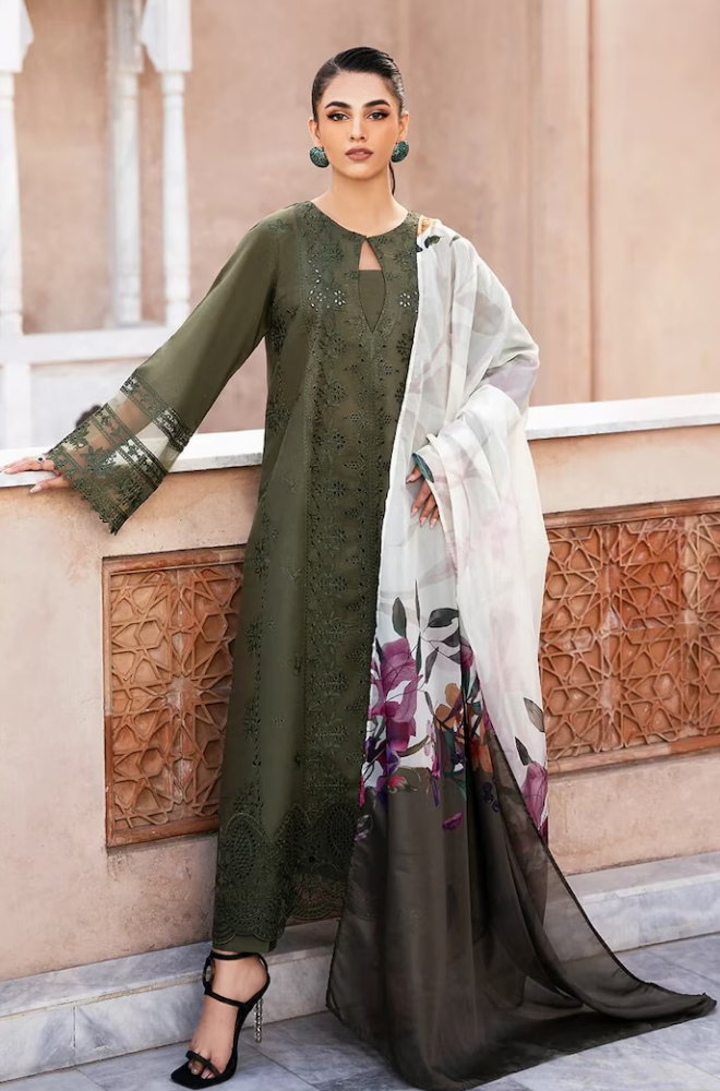 Esra - 3PC Lawn Embroidered Suit - BFB0237