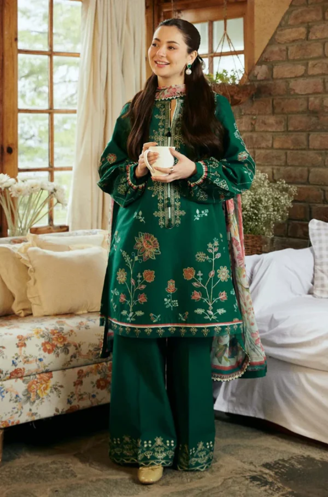 BAROQUE - 3PC Lawn Embroidered Suit - FFU0164