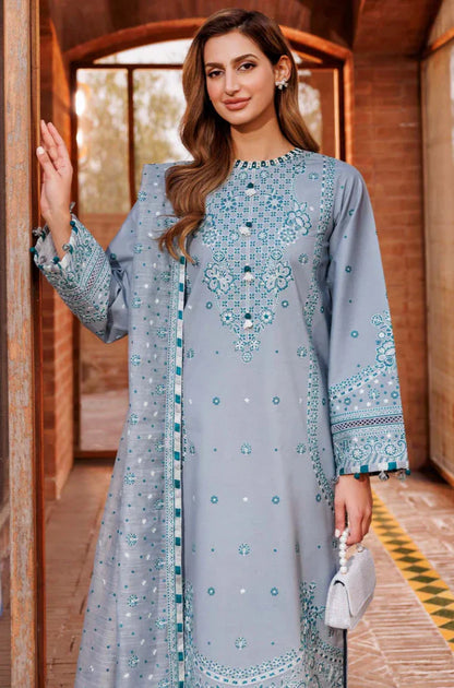 Farasha - 3PC Lawn Embroidered Suit - BFU0091