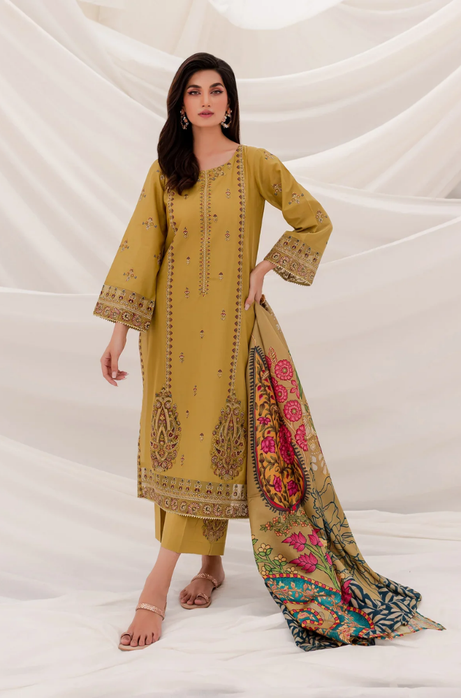 Batik - 3PC Lawn Embroidered Suit - FFU0228