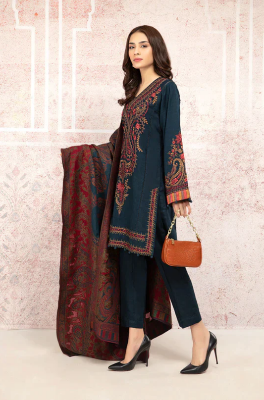 Sapphire - 3PC Lawn Embroidered Suit - BFB0144