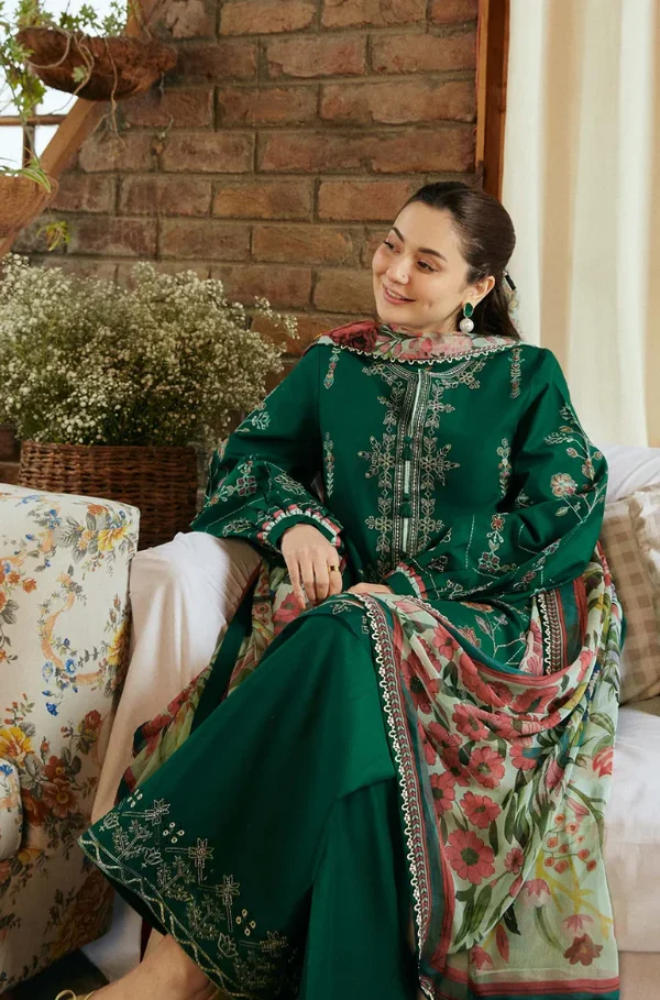 BAROQUE - 3PC Lawn Embroidered Suit - FFU0164