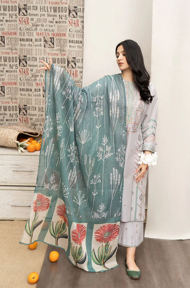 Urge - 3PC Lawn Embroidered Suit - BFU0022