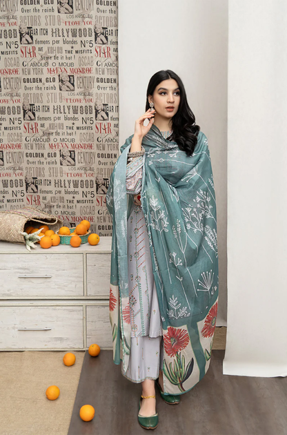 Urge - 3PC Lawn Embroidered Suit - BFU0022