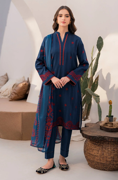 Sapphire - 3PC Lawn Embroidered Suit - BFB0239