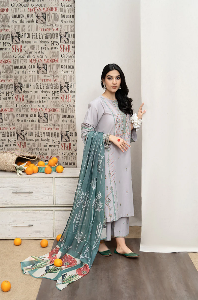 Urge - 3PC Lawn Embroidered Suit - BFU0022