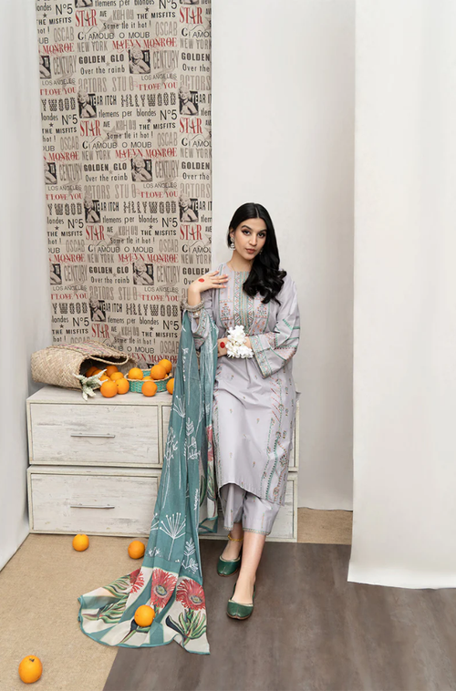 Urge - 3PC Lawn Embroidered Suit - BFU0022