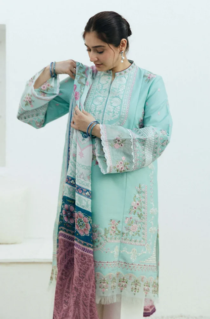 Coco By ZaraShahjahan - 3PC Lawn Embroidered Suit - BFB0125