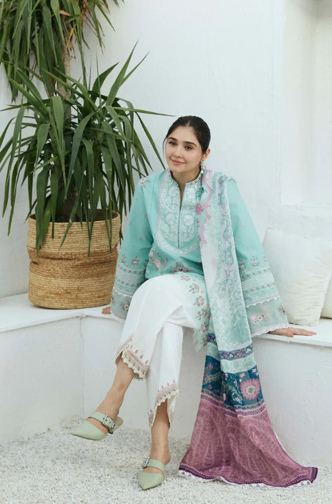 Coco By ZaraShahjahan - 3PC Lawn Embroidered Suit - BFB0125