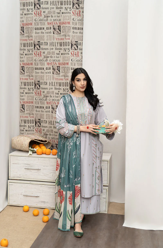 Urge - 3PC Lawn Embroidered Suit - BFU0022