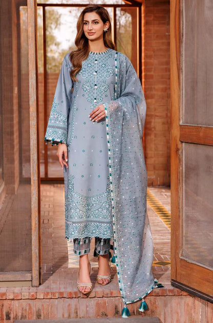 Farasha - 3PC Lawn Embroidered Suit - BFU0091