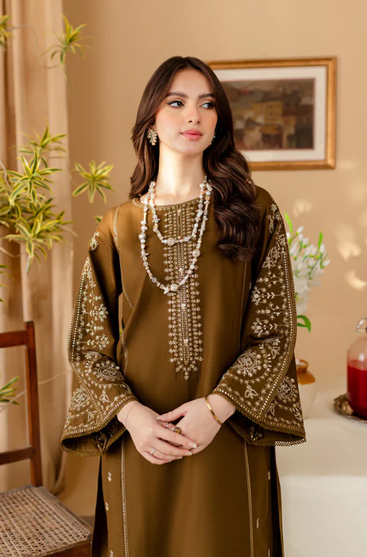 Baroque - 2PC Lawn Embroidered Suit- BFRZ0108