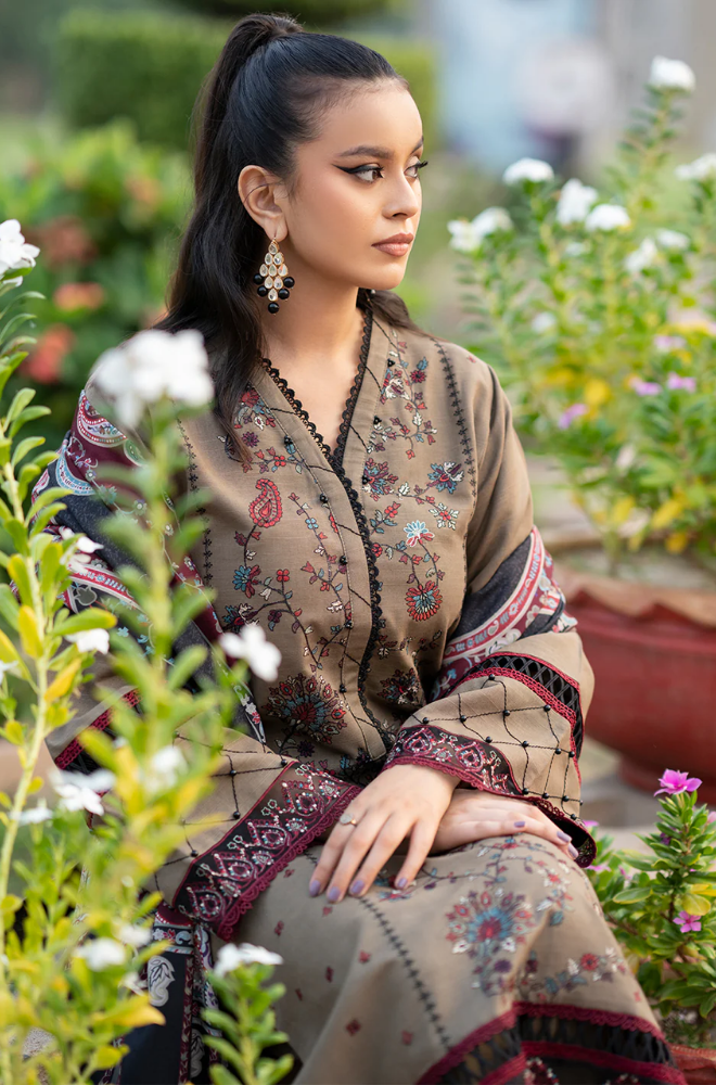 Bin Ilyas - 3PC Lawn Embroidered Suit - FFU0229