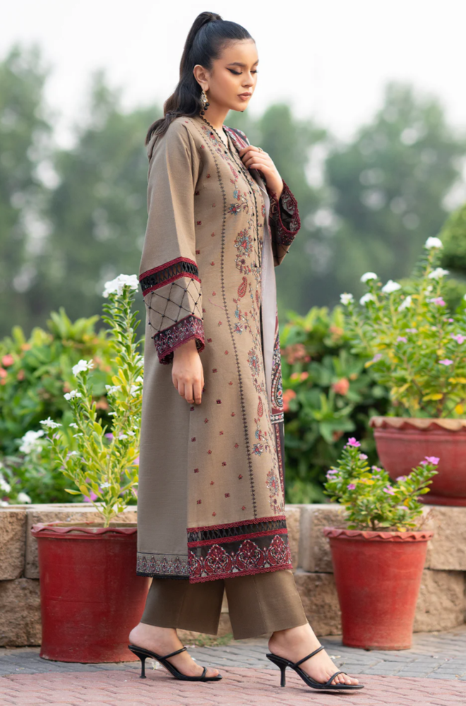 Bin Ilyas - 3PC Lawn Embroidered Suit - FFU0229