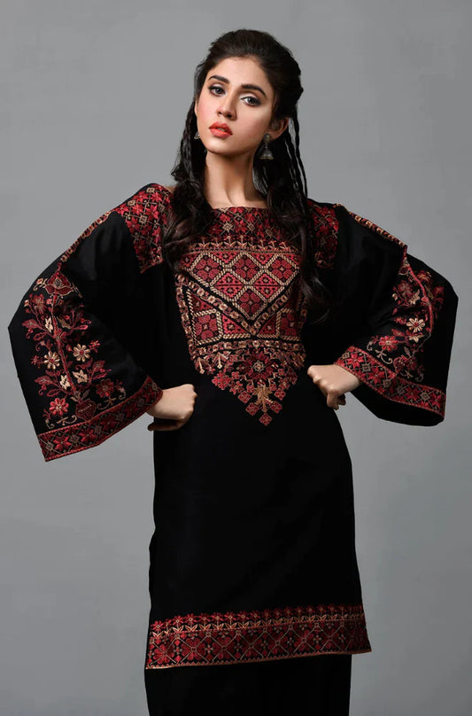 Kayseria - 3PC Lawn Neck Embroidered Shirt - BFU0008