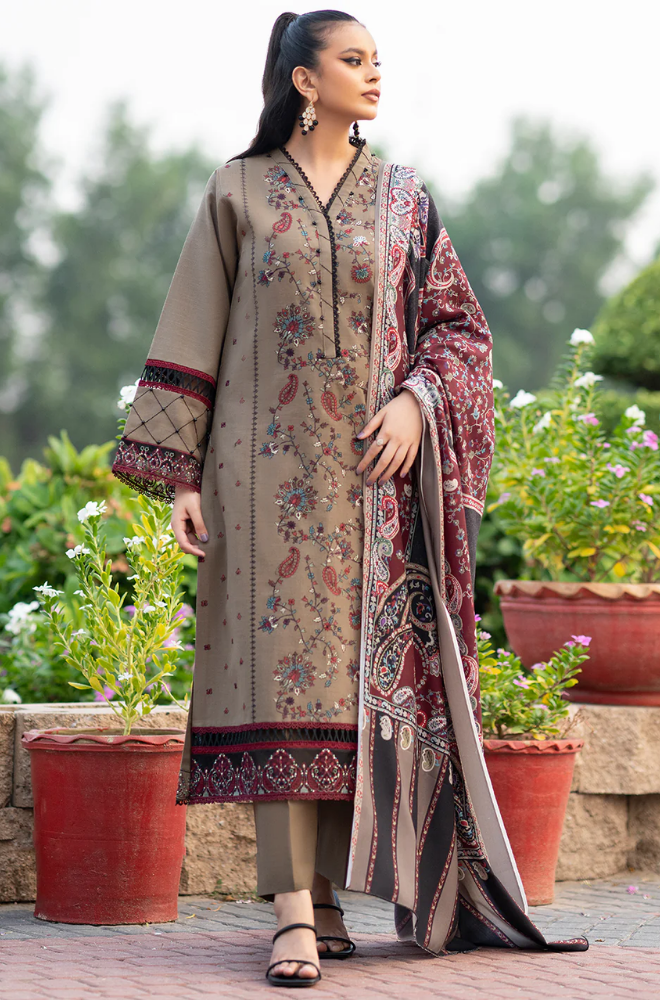 Bin Ilyas - 3PC Lawn Embroidered Suit - FFU0229