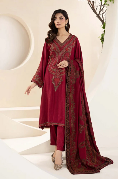 Maria B - 3PC Lawn Embroidered Suit - BFB0217