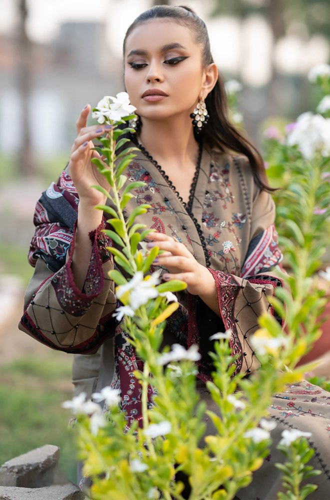 Bin Ilyas - 3PC Lawn Embroidered Suit - FFU0229