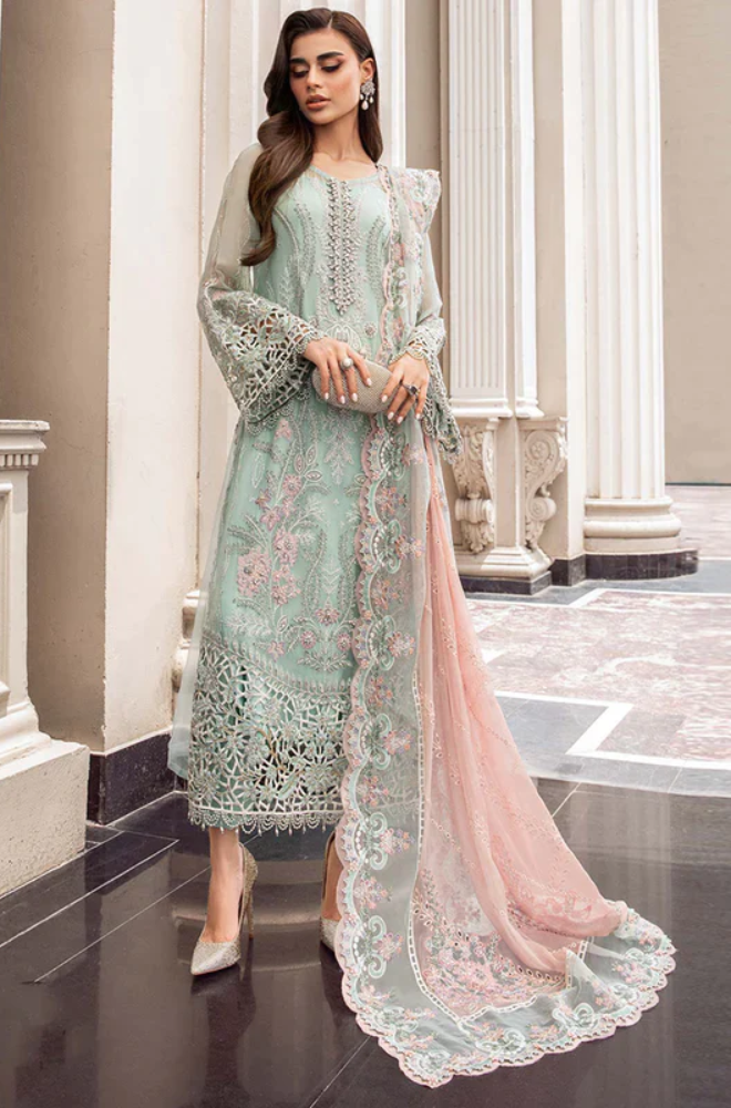 Maria.B - 3PC Organza Embroidered Suit - FFS0028