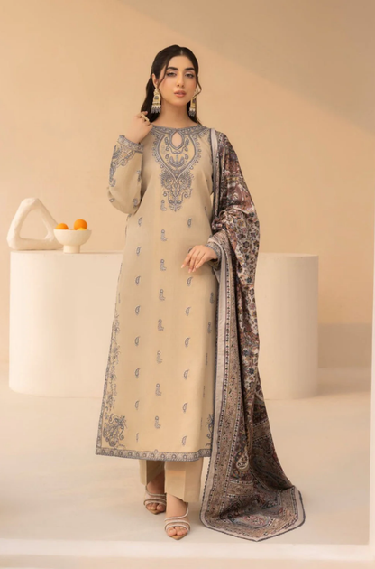 Mohagni - 3PC Lawn Embroidered Suit - FFB0224