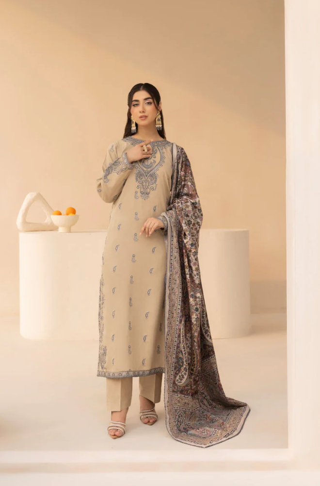 Mohagni - 3PC Lawn Embroidered Suit - FFB0224