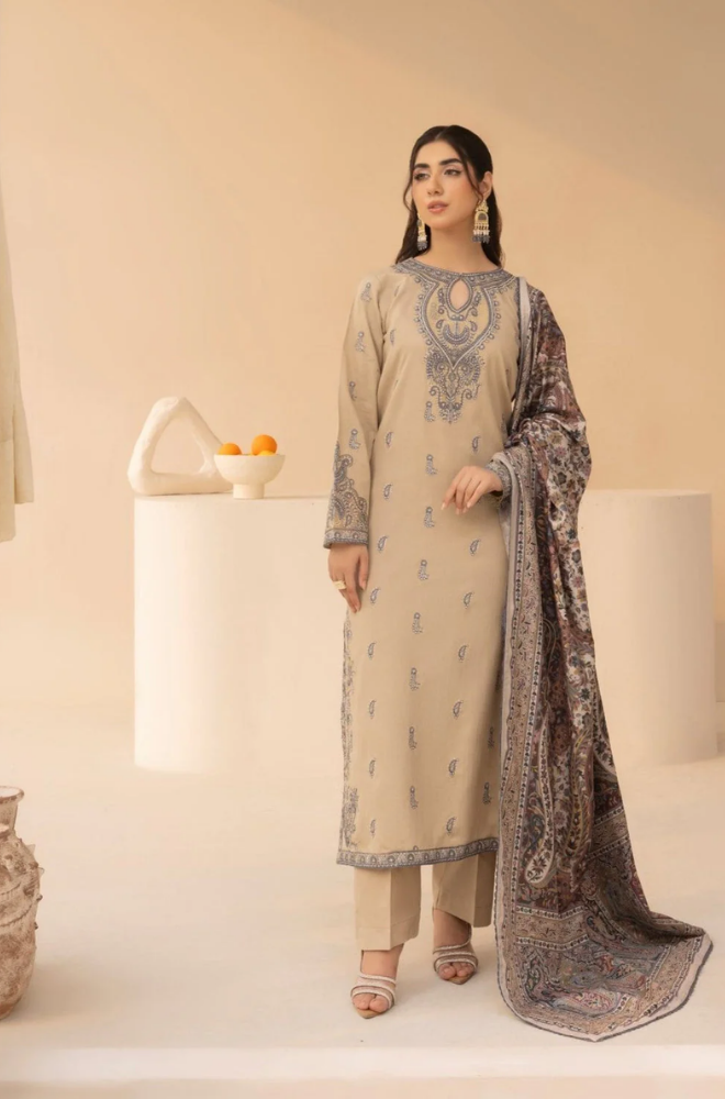 Mohagni - 3PC Lawn Embroidered Suit - FFB0224