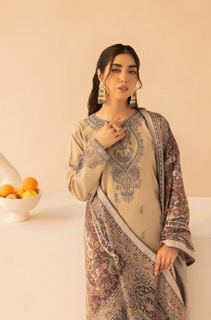 Mohagni - 3PC Lawn Embroidered Suit - FFB0224