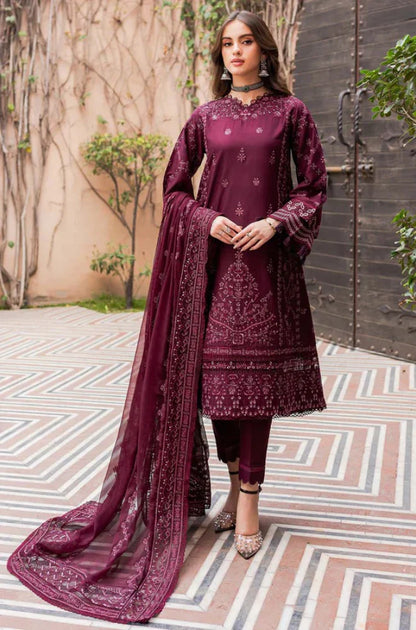 Farasha - 3PC Lawn Embroidered Suit - BFU0087