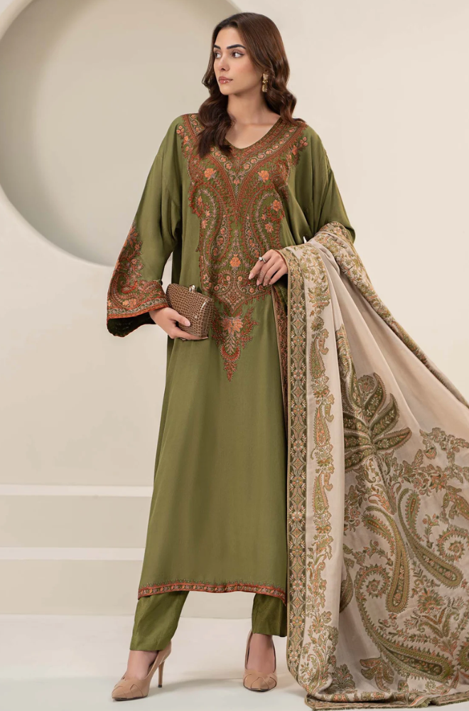 Maria B - 3PC Lawn Embroidered Suit- BFB0272