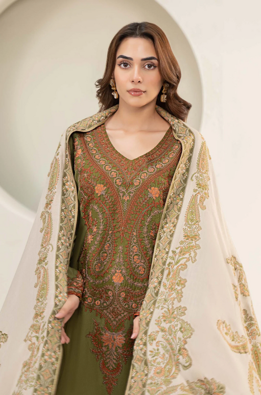 Maria B - 3PC Lawn Embroidered Suit- BFB0272