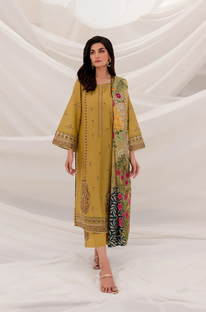 Batik - 3PC Lawn Embroidered Suit - FFU0228