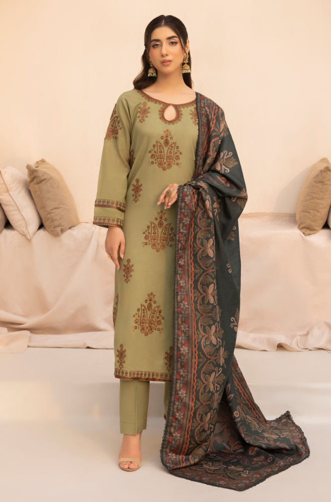 Mohagni - 3PC Lawn Embroidered Suit - BFU0074