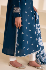 Jazmin - 3PC Lawn Embroidered Suit - FFU0207 - Farakh Fabrics