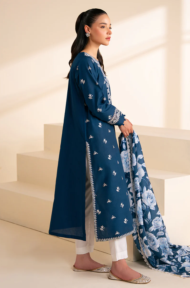 Jazmin - 3PC Lawn Embroidered Suit - FFU0207 - Farakh Fabrics
