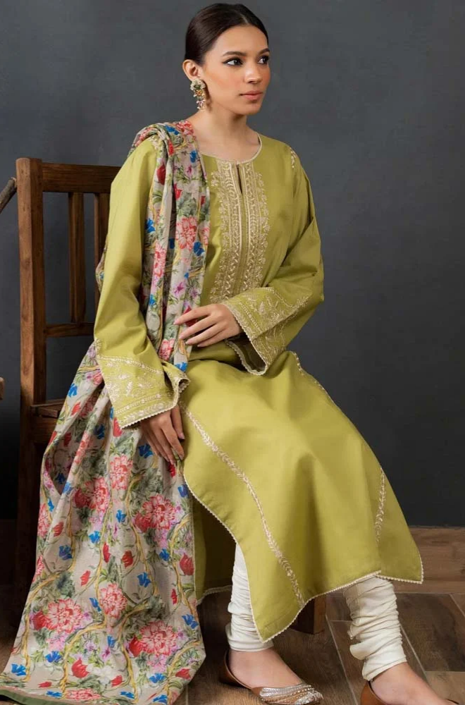 Coco By ZaraShahjahan - 3PC Lawn Embroidered Suit - BFB0230