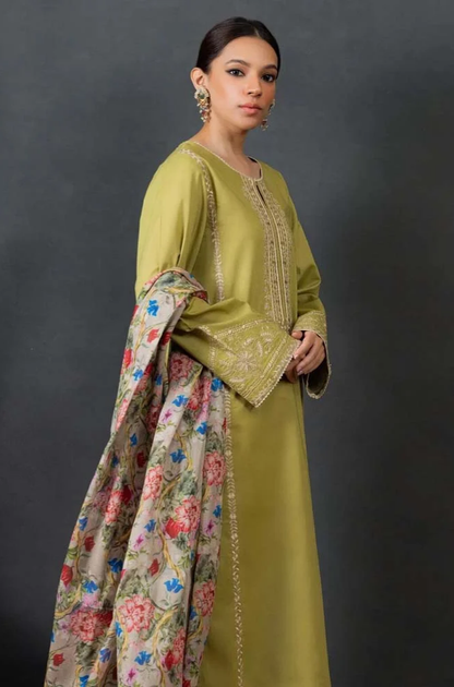 Coco By ZaraShahjahan - 3PC Lawn Embroidered Suit - BFB0230