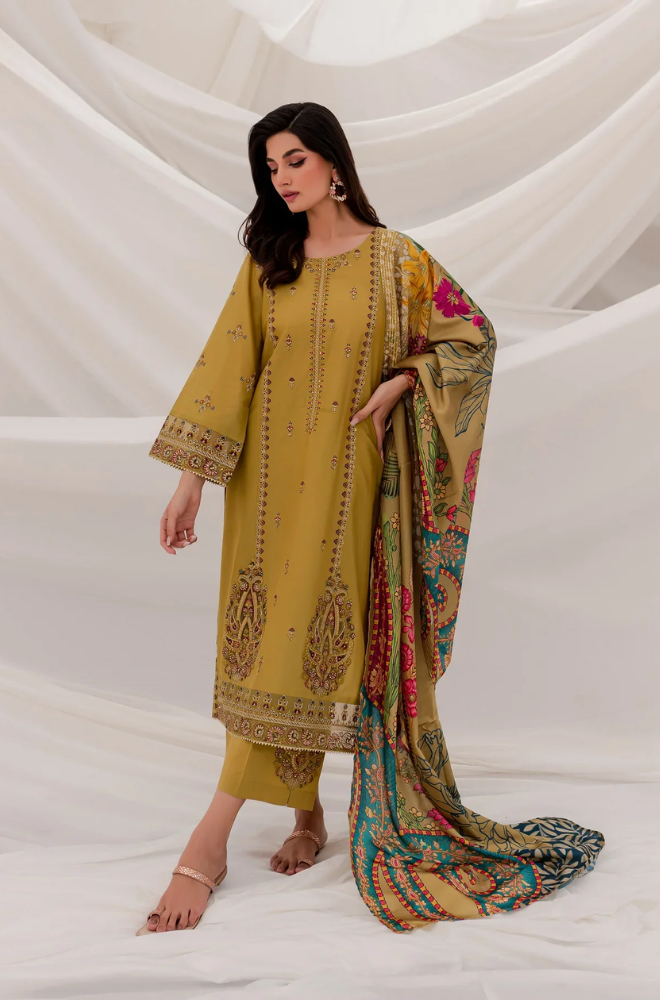 Batik - 3PC Lawn Embroidered Suit - FFU0228