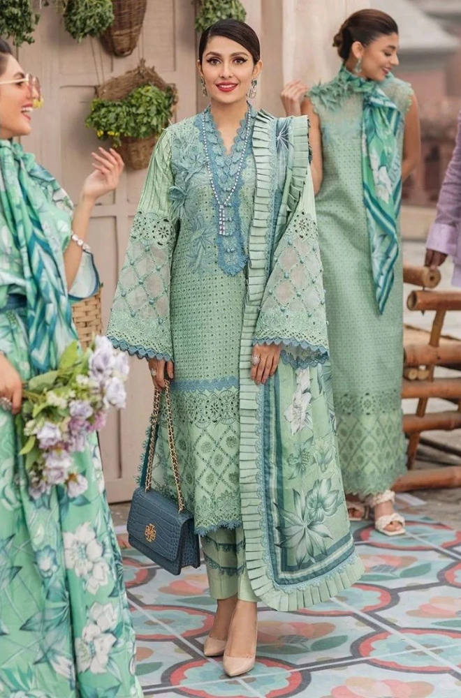 MUSHQ - 3PC Lawn Embroidered Suit - FFU0166 - Farakh Fabrics