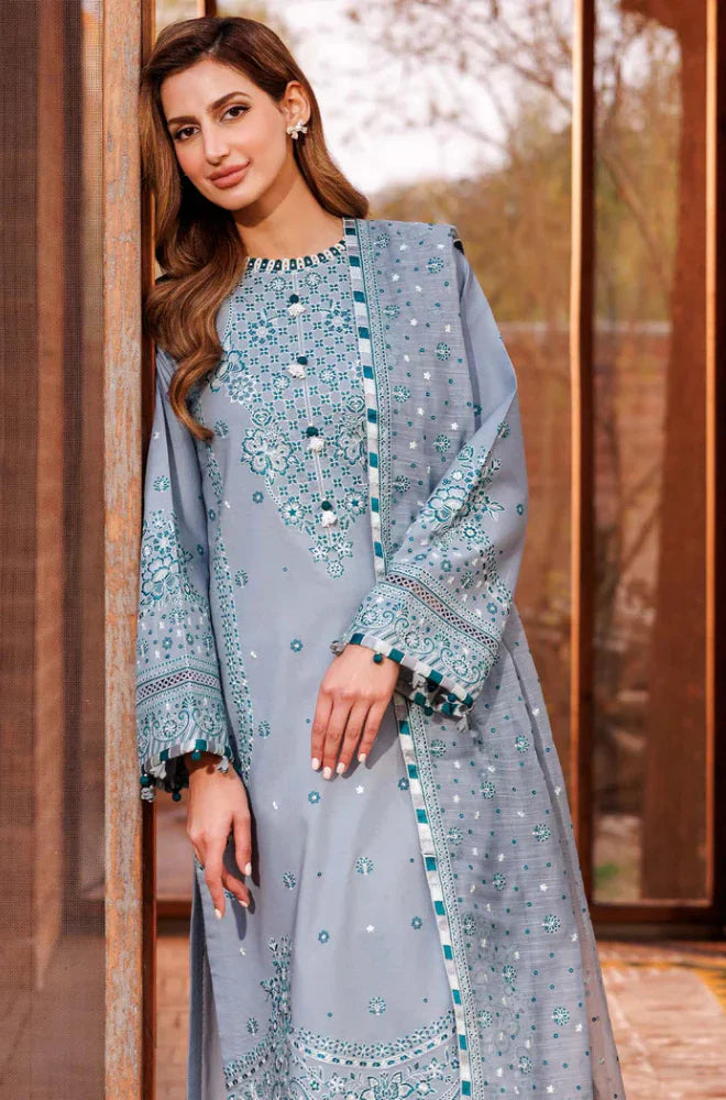 Farasha - 3PC Lawn Embroidered Suit - BFU0091