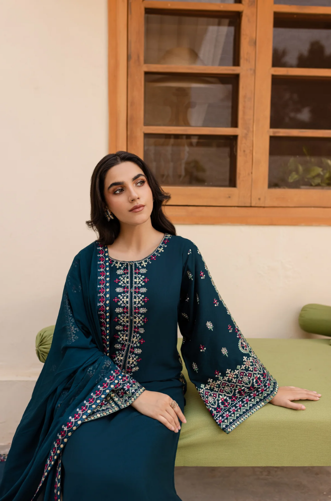 Sapphire - 3PC Lawn Embroidered Suit - BFB0236