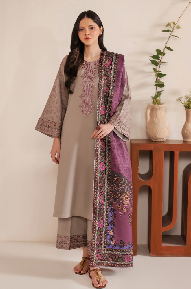 Garnet - 3PC Lawn Embroidered Suit - FFB0232