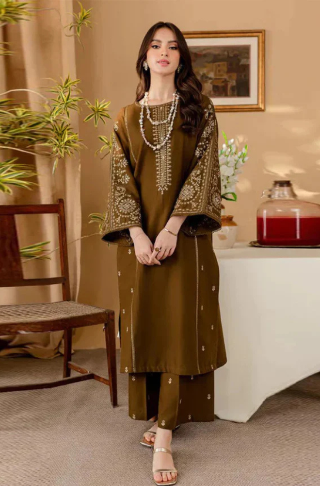 Baroque - 2PC Lawn Embroidered Suit- FFU0160